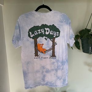 Blue tie dye tee